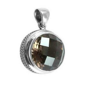 【送料無料】ジュエリー・アクセサリー クォーツスモークシルバーペンダントpendentif argent massif avec quartz fume ap6064st