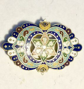 【送料無料】ジュエリー・アクセサリー アンシエンヌブローシュインクロイドントルコrare ancienne broche en email cloisonne turc turkish xixe
