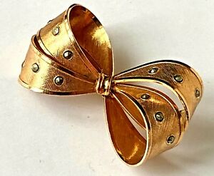 【送料無料】ジュエリー・アクセサリー ヴィンテージブローチメッキローズラインストーンノイブgrande broche vintage plaque or rose strass neuve 5,3cm tres belle 3 dimension