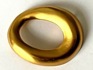 【送料無料】ジュエリー・アクセサリー ブローチアートゴールデンマットmagnifique broche art dore mat forme ovale irregulier 6,3cm 16,265円
