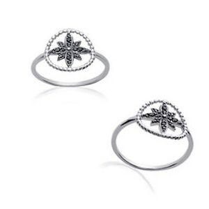 【送料無料】ジュエリー・アクセサリー アルジェントジルコニウムベントリングローズサイズ bague rose des vents en argent et zirconium taille 56