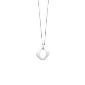 【送料無料】ジュエリー・アクセサリー ジルコニウムcollier femme en ceramique blanche, acier et oxydes zirconium longueur 45cm