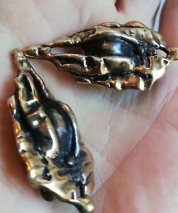 【送料無料】ジュエリー・アクセサリー デザイナーアンティークブロンズイヤリングboucles doreilles ancienne en bronze de createur