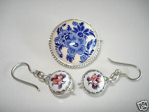 【送料無料】ジュエリー・アクセサリー ボーセラミックブローチbelle petite broche ancienne en argent et porcelainebo ceramique