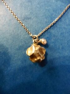 【送料無料】ジュエリー・アクセサリー チェーンピンクペンダントシルバーウォーターパールヴィンテージtres jolie chaine et pendentif rose et perle deau argent 925 vintage 1970