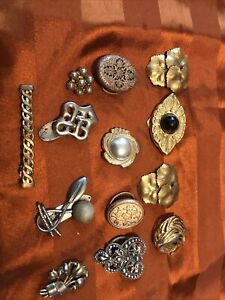 【送料無料】ジュエリー・アクセサリー ブローチヴィンテージクリップファンタジーロットbroches clips vintages lot de 13 fantaisies