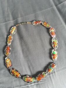 【送料無料】ジュエリー・アクセサリー ヴェネツィアガラスネックレスcollier perles verre souffle de venise ancien｜hokushin