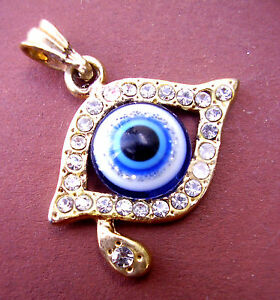 【送料無料】ジュエリー・アクセサリー ティアアイメタルガラスペンダント2180 pendentif oeil larme metal et verre