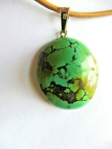 【送料無料】ジュエリー・アクセサリー ターコイズペンダントネックレスチベットマッシブシルバーcollier pendentif turquoise du tibet 46 mmargent massif