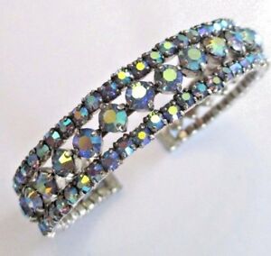 【送料無料】ジュエリー・アクセサリー ブレスレットシルバーカラーボレアリスクリスタルヴィンテージmagnifique bracelet ancien couleur argent cristaux borealis bijou vintage 774