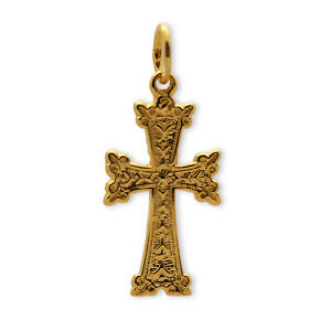 【送料無料】ジュエリー・アクセサリー アルメニアクロスメッキゴールドcroix armenienne plaquee or