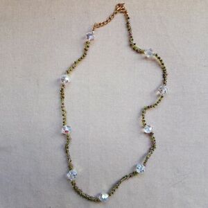 【送料無料】ジュエリー・アクセサリー カットカットクリスタルビーズネックレスn75 collier anciennes perles cristal taille intercalees de miyuki 56 cm 15,386円