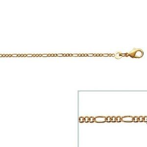 【送料無料】ジュエリー・アクセサリー メッキゴールドメッシュフィガロビジュアウリエヨリビジューchaine plaque or maille figaro 13 45 cm 1,6 mm neuf bijouteriejolybijoux