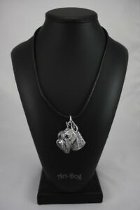 【貨物輸送無料】宝飾品・添え物 シュナウザーネックレスアートドッグschnauzer tipo 2  collana rivestita d’argento, alta qualita art dog it