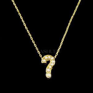 【送料無料】ジュエリー・アクセサリー スワロフスキーニュークリスタルネックレスプリティゴールドgraziosa color oro punto interrogativo in swarovski collana cristallo nuova|hokushin