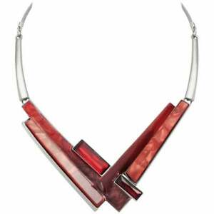【送料無料】ジュエリー・アクセサリー ゼルダエナメルレッドトーンシルバーステートメントネックレスzelda smalto rosso tono argento dichiarazione collana|hokushin