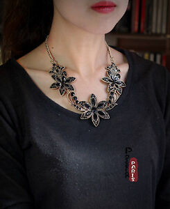 高品質の激安 ジュエリー アクセサリー ネックレスミニバロックパールオリジナルレトロウェディングcollana Grande Fiore Nero Mini Perle Barocco Originale Matrimonio Retro Qt8 珍しい Silk Water Ge
