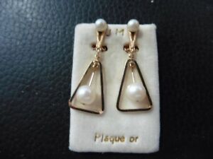 【送料無料】ジュエリー・アクセサリー ヴィンテージゴールドプレートクリップイヤリングメッキアダプターorecchino clip placca oro vintage 50 nuovo old bnc adattatore plated