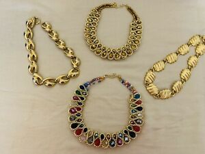 【送料無料】ジュエリー・アクセサリー ゴールドトーンネックレスジュエリーヴィンテージdichiarazione collane gold tone 4 vintage con buona qualita bigiotteria 16,485円