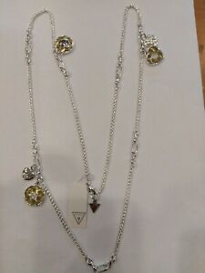 【送料無料】ジュエリー・アクセサリー ゲスジュエルレースネックレスペンダントguess jewels collana laccio 90cm con ciondoli alternati ubn11142 nuova 16,045円