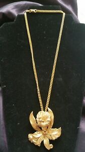 【送料無料】ジュエリー・アクセサリー ジュエルクラフトゴールドメッキヴィンテージフラワーリーフネックレスbellissimo placcato oro vintage fiore foglia collana firmati jewelcraft 1950s