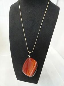【送料無料】ジュエリー・アクセサリー ベンガルアゲートペンダントネックレスdichiarazione grande collana con pendente agata del bengala