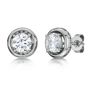 【送料無料】ジュエリー・アクセサリー チタンラウンドイヤリングマルチストーンエタニティイヤリングtitanium round earrings multi stone cz eternity earrings