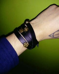【送料無料】ジュエリー・アクセサリー レザーラップブレスレットハンドメイドleather wrap bracciale, fatti a mano