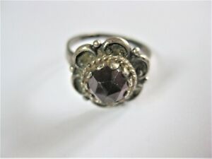 【送料無料】ジュエリー・アクセサリー シルバーリングガーネットanello argento 835 con granato, 3,76 g