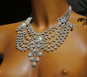 【送料無料】ジュエリー・アクセサリー コリアーヴィンテージラスドクーアンストラスcollier vintage ras de cou en strass
