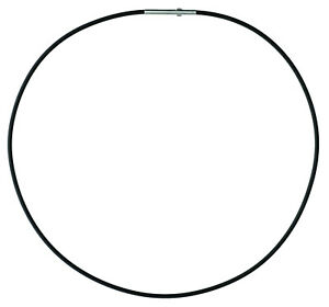【送料無料】ジュエリー・アクセサリー セリオデザインカウシュクロープチェーンセンチクリックserio design kauschuk corda catena 45 cm ks2 nero 2 mm con chiusura a clic