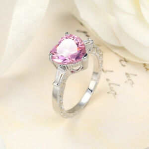 【送料無料】ジュエリー・アクセサリー バグジルコンローズクールアージェントbague zircon rose coeur argent 925 taille 7 54mm