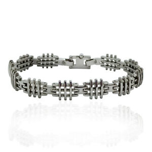 【送料無料】ジュエリー・アクセサリー メッシュメッシュポリッシュスチールブレスレットbracciale in acciaio lucido cm 21 con maglia a rete mm 11x15