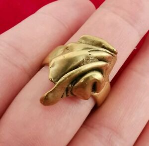 【送料無料】ジュエリー・アクセサリー ヴィンテージモダニズムバグアンライトンブロンズbague vintage moderniste brutal en laiton et bronze