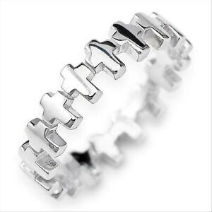 【送料無料】ジュエリー・アクセサリー シルバーリングアーメンサイズanello donna amen rcc in argento 925 con croci misura 14