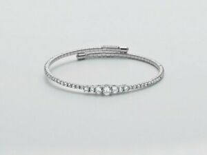 【送料無料】ジュエリー・アクセサリー キアラバシクシックコレクションブラスジルコンブレスレットシルバーbracciale kiara basik chic collection ottone e zirconi kbrd1465b silver