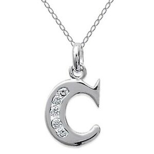 【送料無料】ジュエリー・アクセサリー コリアーイニシャルレトルエンアルジェントジルコニウムロンユールcollier initiale lettre c en argent 925 et zirconium longueur 45cm ou 50cm