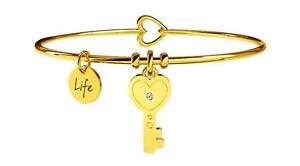 【送料無料】ジュエリー・アクセサリー キドゥルスチールブレスレットゴールドシンボルキーシークレットkidult bracciali acciaio gold symbols chiavesegreti 231559