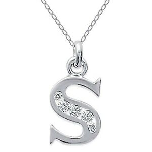 【送料無料】ジュエリー・アクセサリー コリアーイニシャルレトルエンアージェントジルコニウムロンユールcollier initiale lettre s en argent 925 et zirconium longueur 45cm ou 50cm