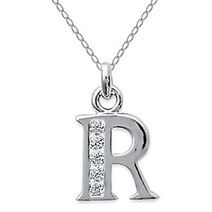 【送料無料】ジュエリー・アクセサリー コリアーイニシャルレトルエンアージェントジルコニウムロンユールcollier initiale lettre r en argent 925 et zirconium longueur 45cm ou 50cm