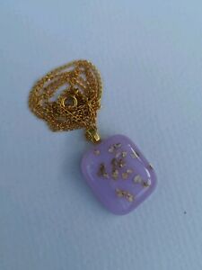 【送料無料】ジュエリー・アクセサリー ユニークブランドガラスローズゴールドペンダントunico nuovo di zecca,, handcrafted, vetrofusione ciondolo in oro rosa