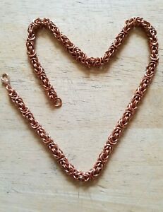 【送料無料】ジュエリー・アクセサリー ビザンチンネックレスカスタムフィットsolid copper collana fatto a mano bizantina weave custom fit tg