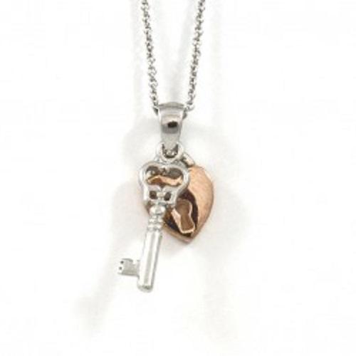 【送料無料】ジュエリー・アクセサリー シルバーエシュローズメッキゴールドペンダントキーlespree argento amp; roseplaccato oro pendente chiave
