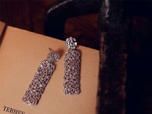 【送料無料】ジュエリー・アクセサリー ゴールドメッキイヤリングホワイトウェディングorecchini a perno rettangolo placcato oro cz bianco matrimonio g6 61