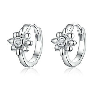 【送料無料】ジュエリー・アクセサリー クレオレンシルバーフラワージルコニウムイヤリングcreolen 925 fiore argento con zirconio orecchini