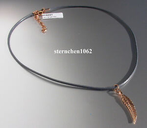 【送料無料】ジュエリー・アクセサリー ドリームレザーネックレススプリングスチールロゼグレーacchiappa sognicollana in pelle * * acciaio molla * * rose * grigio * 40 cm 45 cm