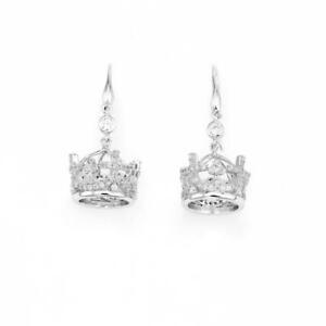 【送料無料】ジュエリー・アクセサリー イヤリングシルバースワロフスキークラウンハンギングorecchini donna amen ec3 argento 925 corone swarovski pendenti