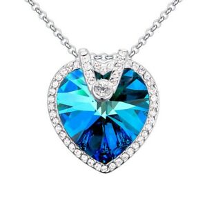 【送料無料】ジュエリー・アクセサリー シルバークリスタルハートネックレスネックレスチェーンcollana cuore di cristallo argento collana da donnada donna catena donne amore matrimonio regalo 15,826円