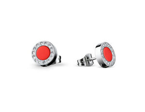 【送料無料】ジュエリー・アクセサリー ベーリングレッドステンレスラウンドボタンイヤリングbering donnaorecchini a bottone tondo in acciaio inox rosso 70714905 16,265円