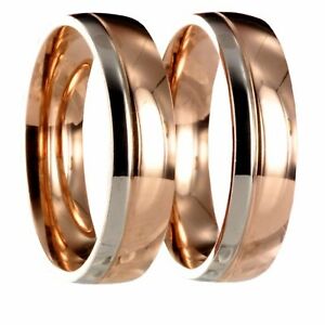 【送料無料】ジュエリー・アクセサリー ステンレススチールツートーンシルバーゴールドローズ2 in acciaio inox bicolori argentooro rosa fedi vere incl incisione 20166 16,045円